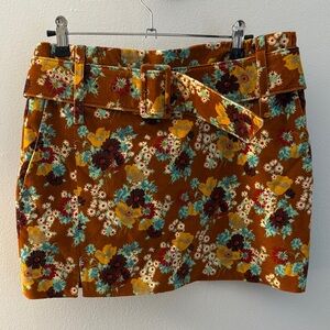 Staud Floral Mini Skirt with Belt